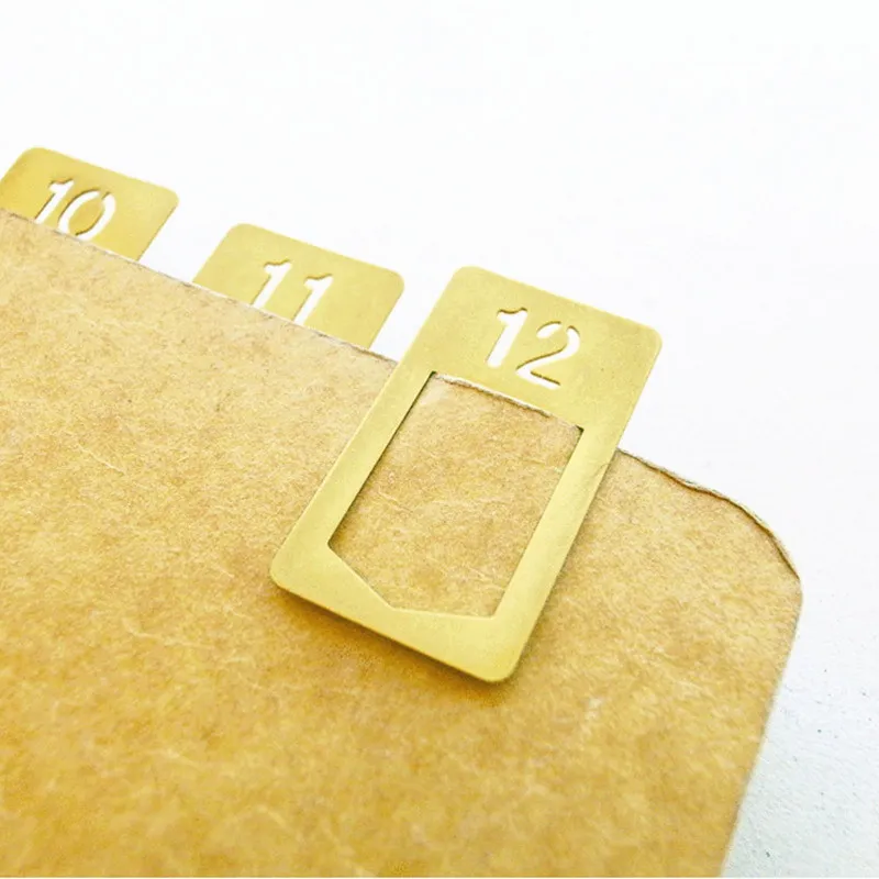Stationery And Office Supply Stores - 12 Cái/lốc Vintage Đồng Đánh Dấu