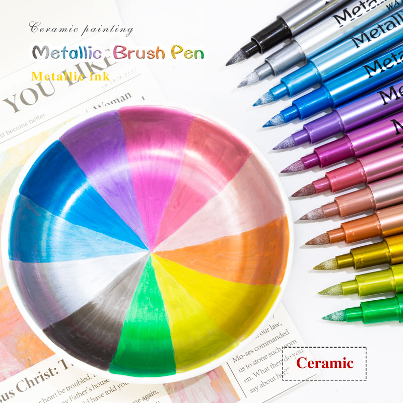 Whiteboard Marker Set - 24 Colors Metallic Acrylic Paint Markers