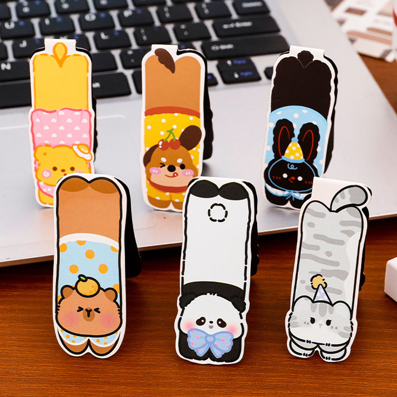 6pcs Kawaii Cute Animal Magnet - đánh giá và giá Bookmark Magnetic Clip