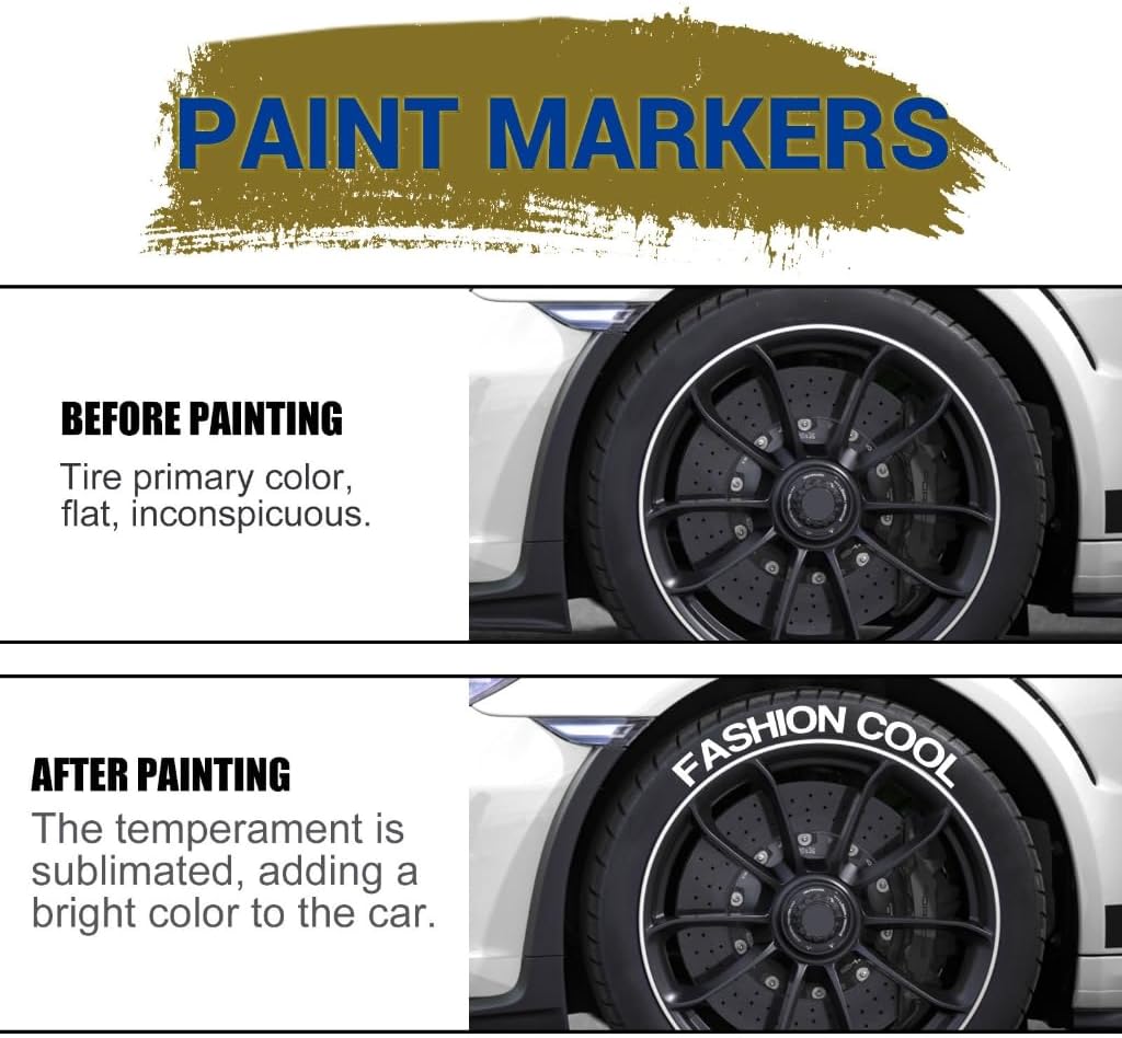 White Waterproof Cars Wheel Ti - đánh giá và giá Whiteboard Marker Set
