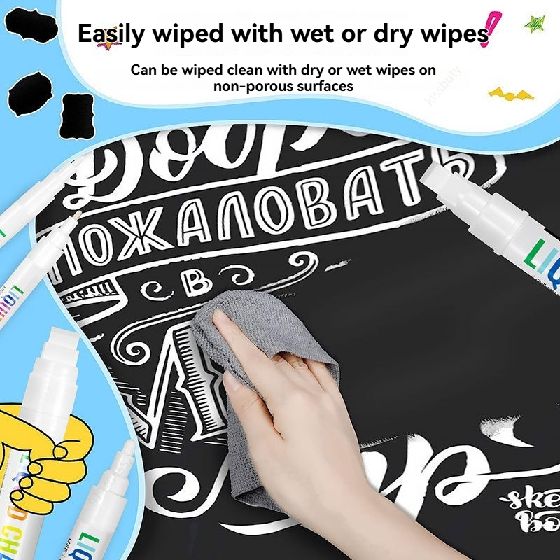 5pcs/set White Chalk Markers L - đánh giá và giá Whiteboard Marker Set
