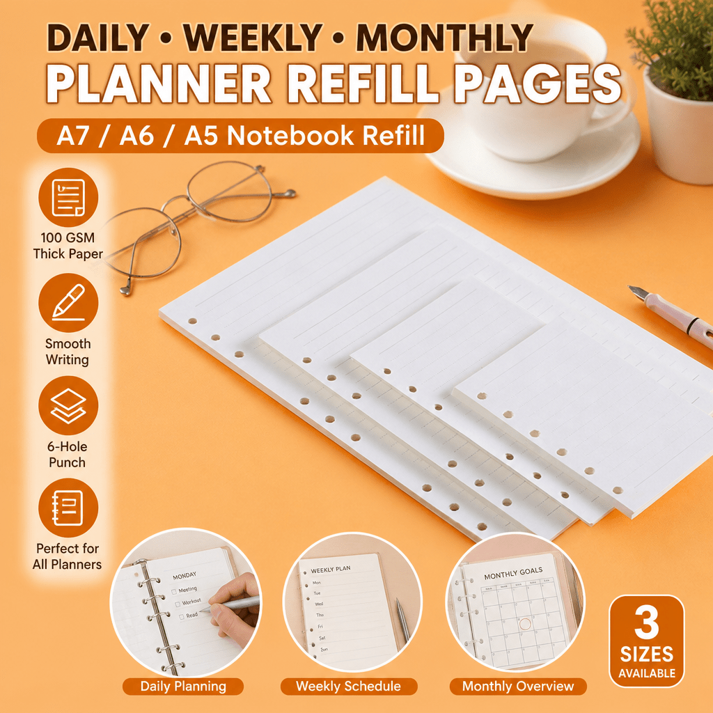 A5 A6 A7 Planner Refill Pages  - đánh giá và giá Notebook Dotted A5