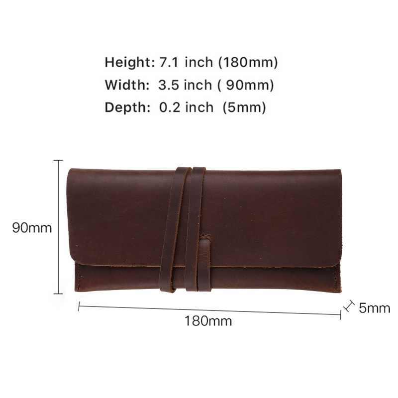 Ví Da Bò Handmade Da Bút Túi R - đánh giá và giá Pen Pouch Roll