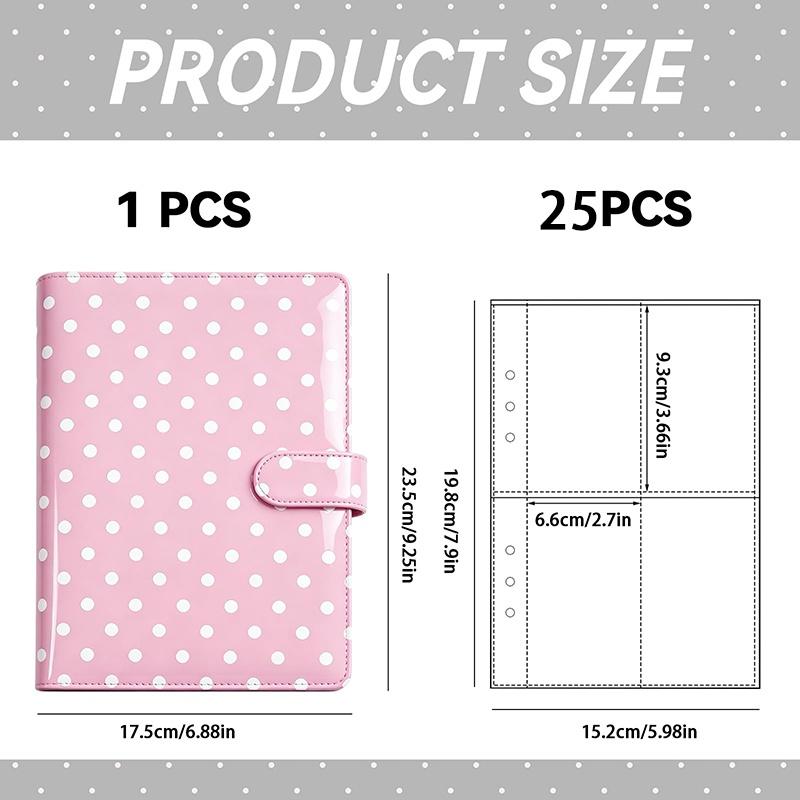 A5 Polka Dot 6 Ring Card Colle - đánh giá và giá Notebook Dotted A5