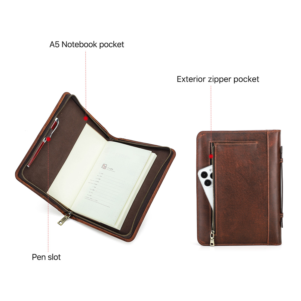 Retro Genuine Leather Zipper C - đánh giá và giá Journal Leather Hardcover