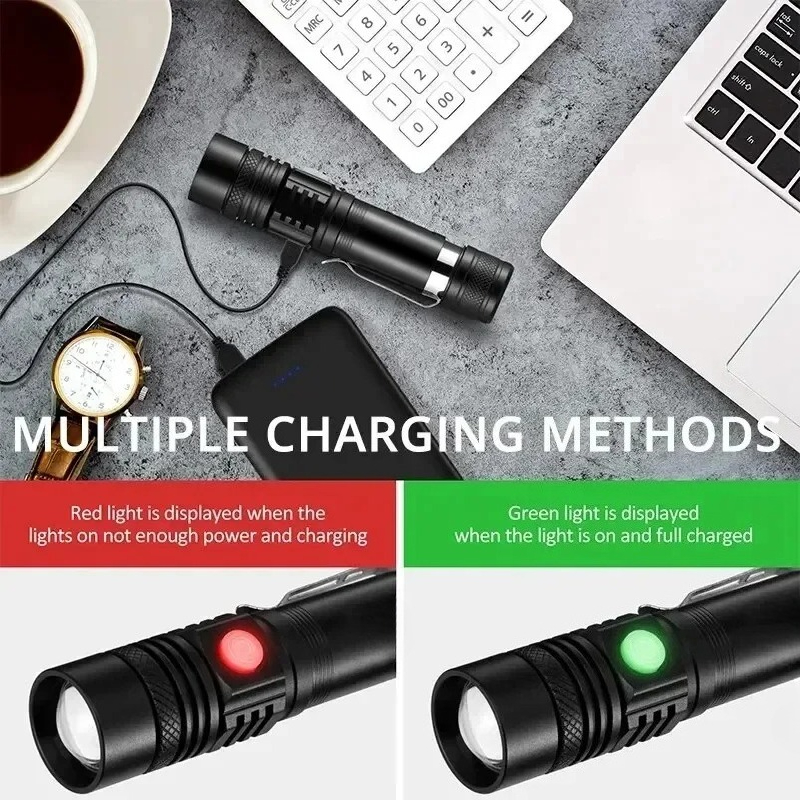 T6 LED Rechargeable Flashlight - đánh giá và giá Stationery Supply