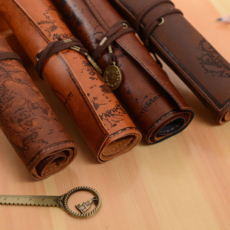 Vintage Retro Bản Đồ Kho Báu B - đánh giá và giá Pen Pouch Roll
