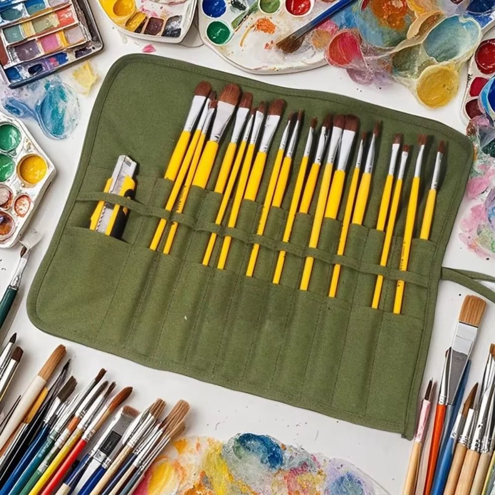 30 Slots Painting Brushes Stor - đánh giá và giá Pen Pouch Roll