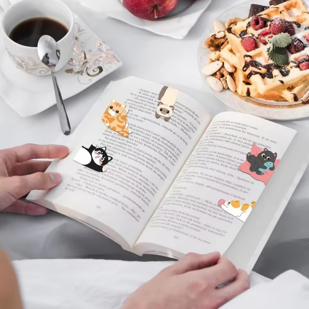 1set Creative Cat Pattern Magn - đánh giá và giá Bookmark Magnetic Clip